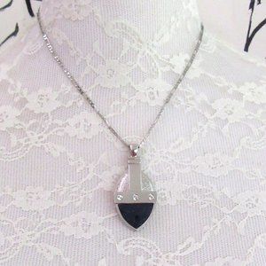 Genuine Ostrich Leather pendant by Zawadi - African - swarovski crystals -tribal